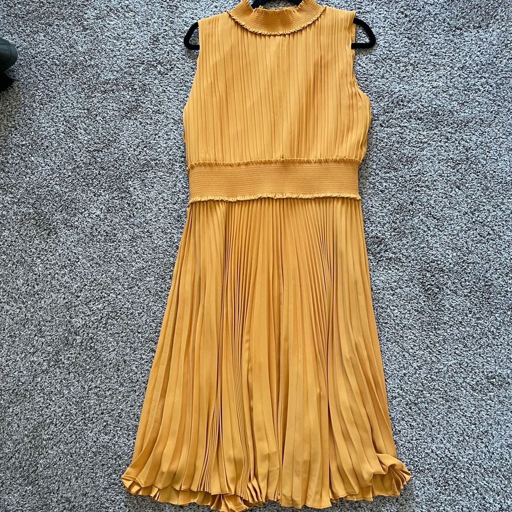 Lovely gold pleated dress